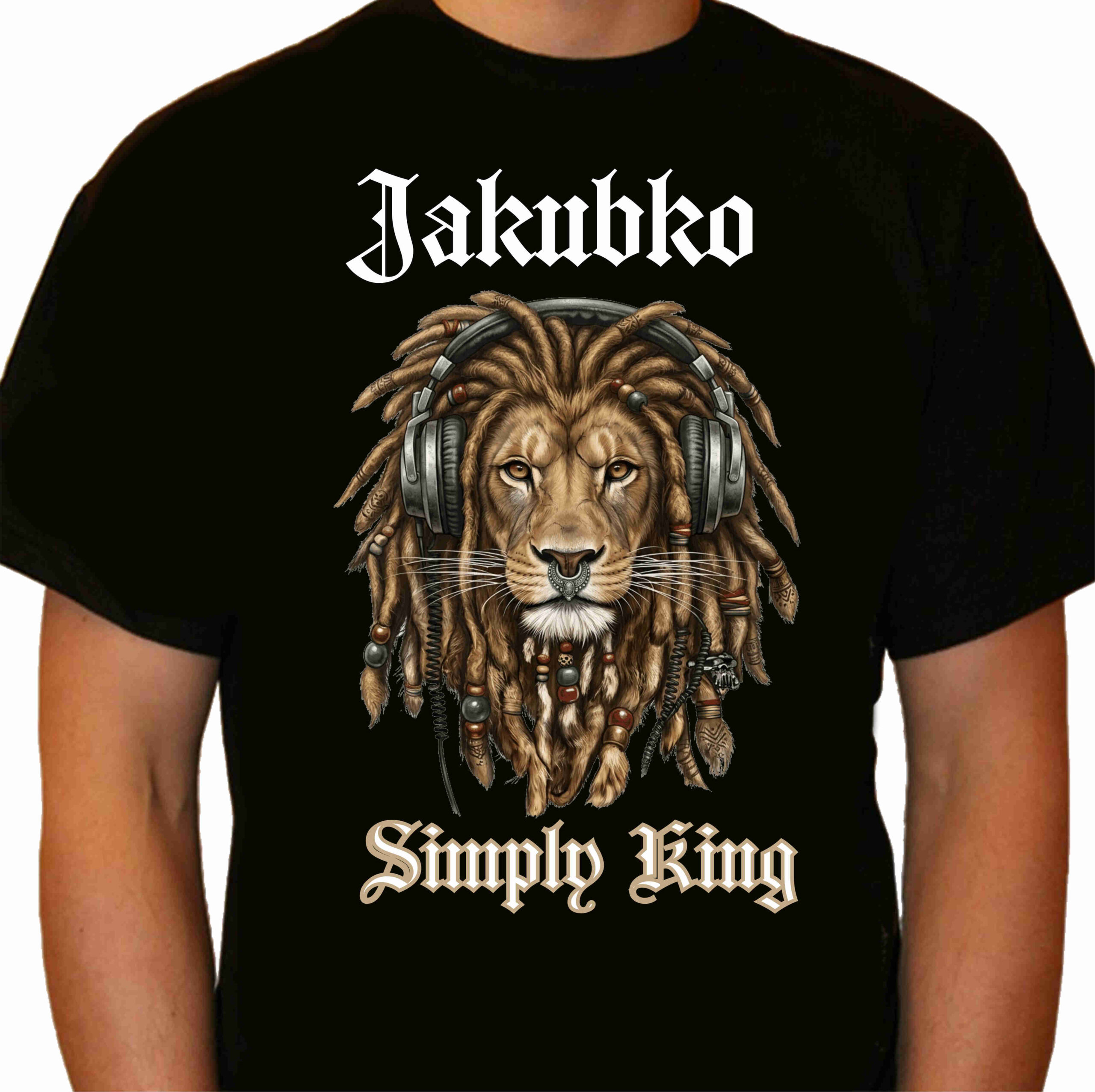 Čierne tričko „Simply KING“ s menom na želanie
