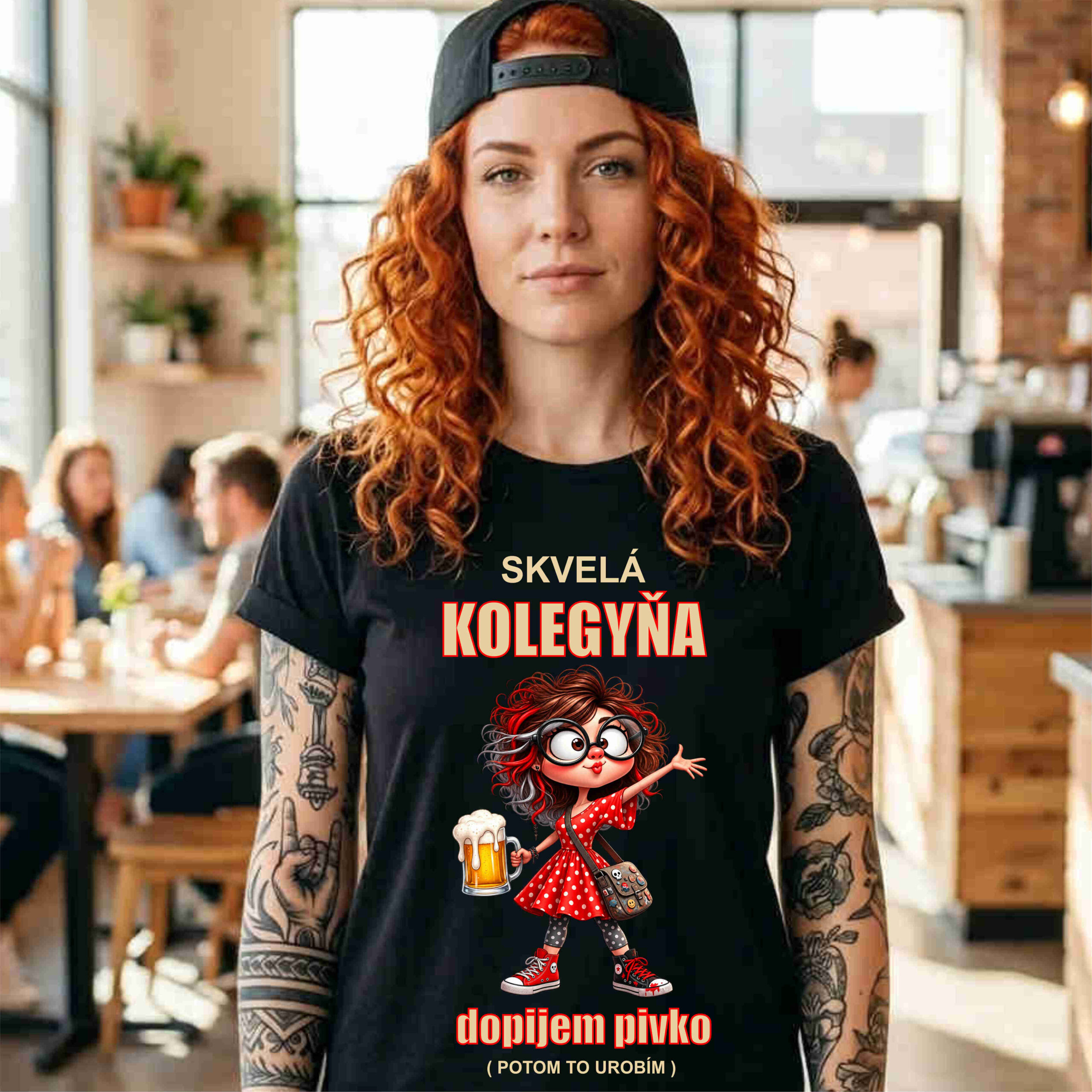 Tričko pre kolegyňu - dopijem pivko a potom to urobím