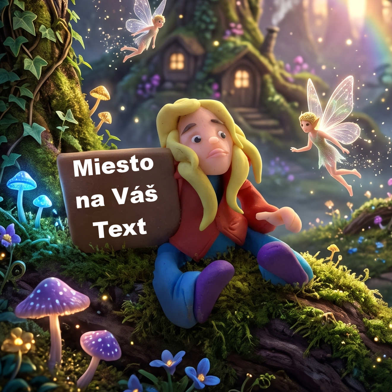 Moduritová figúrka – dievča
