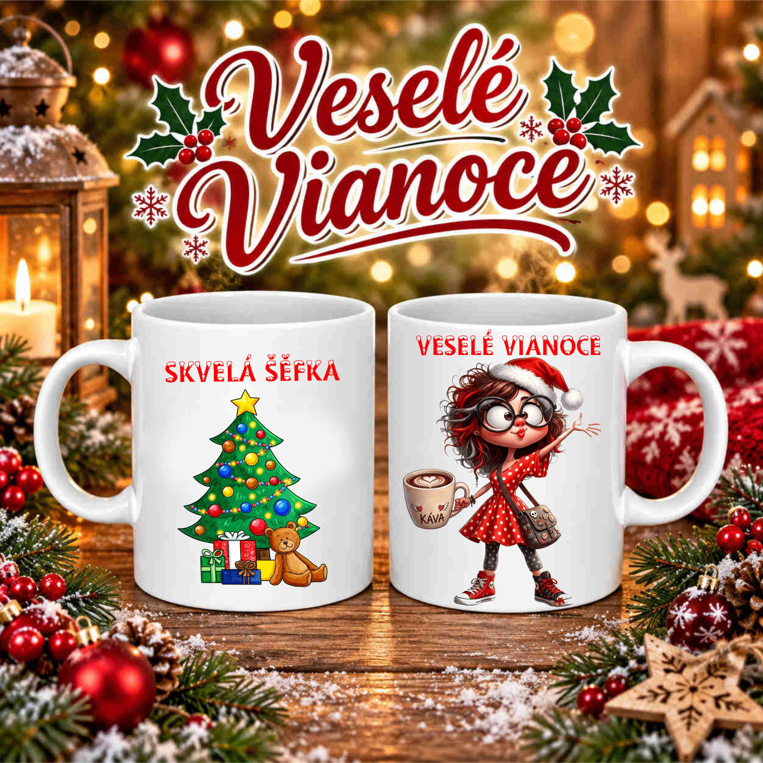 Vianočný hrnček pre Skvelú šéfku!